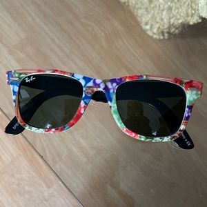 Ray-Ban floral wayfarer sun glasses